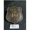 Image 1 : Original W.C.B. New York License Plate Topper Plaque Heavy Bronze