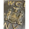 Image 2 : Original W.C.B. New York License Plate Topper Plaque Heavy Bronze