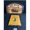 Image 1 : Gorgeous 1876 Lightning Express Train Wood Plaque & Wooden Relief 3D Car Rental Picture Sign