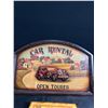 Image 2 : Gorgeous 1876 Lightning Express Train Wood Plaque & Wooden Relief 3D Car Rental Picture Sign
