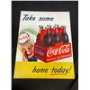 Image 2 : Battery Operated Wood Clock & Coca Cola Tin Sign