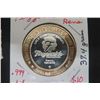 Image 2 : Fitzgeralds Casino Reno 37.4 Grams, $10.00 Gaming Token, .999 Silver , Limited Edition Gaming Token