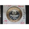 Image 2 : Fitzgeralds Casino Reno 37.4 Grams, $10.00 Gaming Token, .999 Silver , Limited Edition Gaming Token