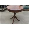 Image 2 : Small 4 Leg Round Table with Drawer - 27'' Tall , 23'' Diameter