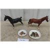 Image 1 : 2 Porcelain Horses - 1 Beswick, 1 Made in Germany - Both Have Repairs , 2