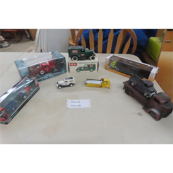 Assorted Die Cast Vehicles - B/A Trucks Bank, Canadian Tire Studebaker Pickup