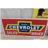 Image 2 : 2 Modern Chevrolet Tin Signs Larger One is 27 '' x 12 1/2''