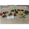 Image 1 : Assorted Mini Die Cast Tractors with Implements - John Deere, International Harvester