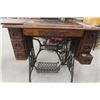 Image 2 : Antique Singer Treadle Sewing Machine - Very Nice Cabinet, 7 Drawers with Lots Of Extras