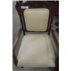 Image 8 : Pair of Wood and Upholstered Chairs - 1 is Platform Rocker, Other is on Wheels