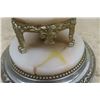 Image 2 : Chrome Ashtray Stand Marble is Cracked Stands 26'' Tall