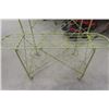 Image 2 : Vintage Wire Frame Plant Stand on Wheels 33'' x 28'' x 16''