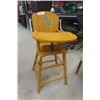 Image 1 : Vintage Wood Baby High Chair
