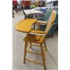 Image 3 : Vintage Wood Baby High Chair