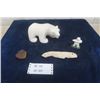 Image 1 : Soapstone Polar Bear Carving Marked Kevin Woods- 2015, Soapstone Mr. Big,