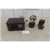 Image 1 : Northern Electric Bakelite Table Top Radio, 2 Vintage Cameras ; Brownie + Twindar