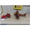 Image 4 : 2 Model Displays Firetruck + Plane 6" x 8" x 15"