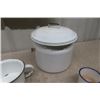 Image 2 : Enamel Ware ; Slop Bucket, Pot, Cups