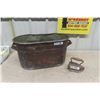 Image 1 : Antiqe Copper Boiler + Sad Iron with Trivet 