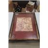 Image 1 : Nice Framed Vintage Map Look in Shadow Box 25.5" x 31" 