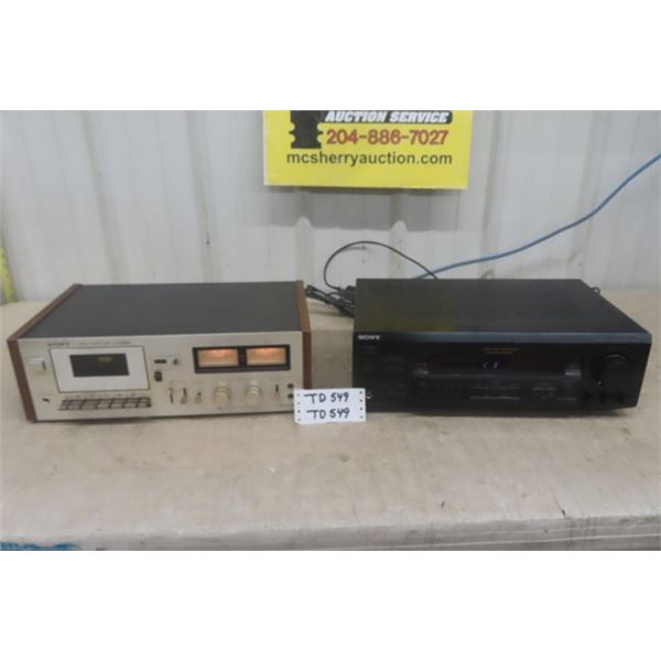 Sony A/V Control Center STR-DE425 & Sony TC-188SD Cassette Deck 