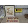 Image 1 : 1960 M. Hartnett Gamin #3 Bedtime Print in Frame 21" x 27" Ringling 