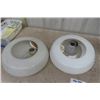 Image 2 : 2 Glass Light Fixtures - 15" Wide + Sylvania Computer / TV Monitor 19"