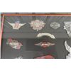 Image 2 : Harley Davidson Lapel Pin Collection Framed - 25 Total Pins