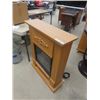 Image 2 : Oak Mantle Electric Heater Fireplace Style