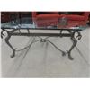 Image 2 : 4pc Wrought Iron + Glass Coffee Table Set ; 17" x 40" x 40" + 