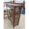 Image 2 : Oak 2 Door China Cabinet with Side Glass - 1/4 Cut Mission 