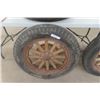 Image 2 : 2 Vintage Wooden Spoke Tires 21" Rims