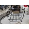 Image 2 : Metal Newspaper Rack, 2 Wine Racks; Wooden - 9 Bottle + 12 Bottle