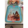 Image 3 : 4 Vintage Coca-Cola Metal Serving Trays - Menu Girl Tray is French