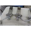 Image 8 : 6 Antique Chrome Soda Fountain Syrup Pumps for Dispensers ; 