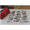 Image 1 : Mastercraft Tool Box with Various Pliers ; Lineman, Needle