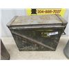 Image 2 : Military Metal Ammo Case 8" x 14" x 19" & 2 Metal Gas Cans