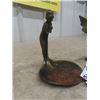 Image 3 : 2 Vintage Cast Iron Art Nouveau Figures ; Nude Measures 6.5" Tall ,