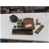 Image 1 : 2 Unusual Antique Office Calculators + Bill Spike File Board, 