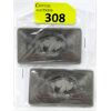 Image 1 : 2 x 1 Oz .999 Fine Titanium Buffalo Bars