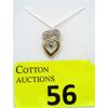 Image 1 : 10 KT Gold .08 CTW Diamond Heart Slide Pendant