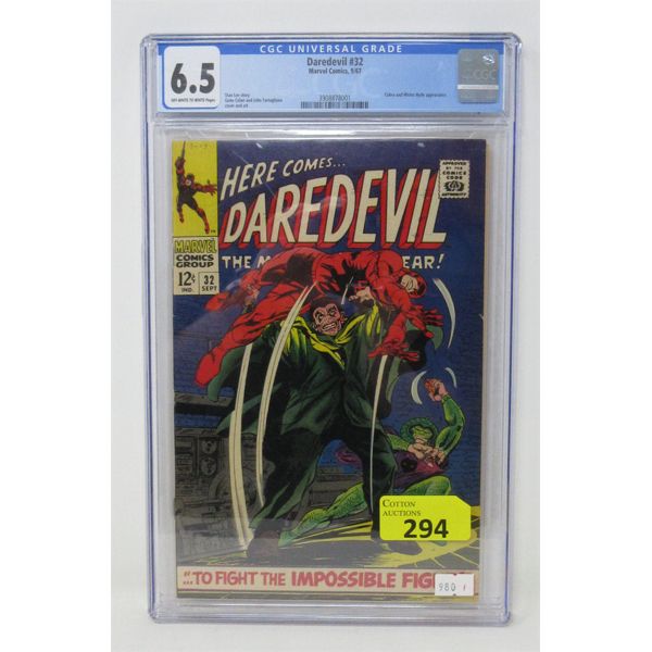 Graded 1967 Marvel "Daredevil #32" 12¢ Comic 