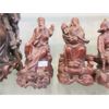 Image 4 : 8 Carved Wood Asian Statuettes