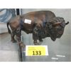 Image 1 : Cast Bronze Buffalo Statue - 3" x 9" x 5.5" tall