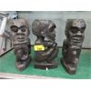 Image 1 : 3 Solid Wood Carved Statues