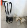 Image 1 : Wrought Iron Fireplace Tool Set & Wall Light