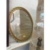 Image 1 : Oval Wall Mirror in Gold Frame - 32" x 33"