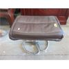Image 1 : Brown Leather Swivel Foot Stool