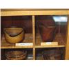 Image 3 : Qty 6 Mini Bowls: Koa, Norfolk, Milo, Sandalwood, Mango & Macadamia w/ Wooden Display Case 13"x9"