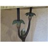 Image 2 : Floor Lamp w/ Pedestal Base, Bird Décor & Woven Shade 51"H